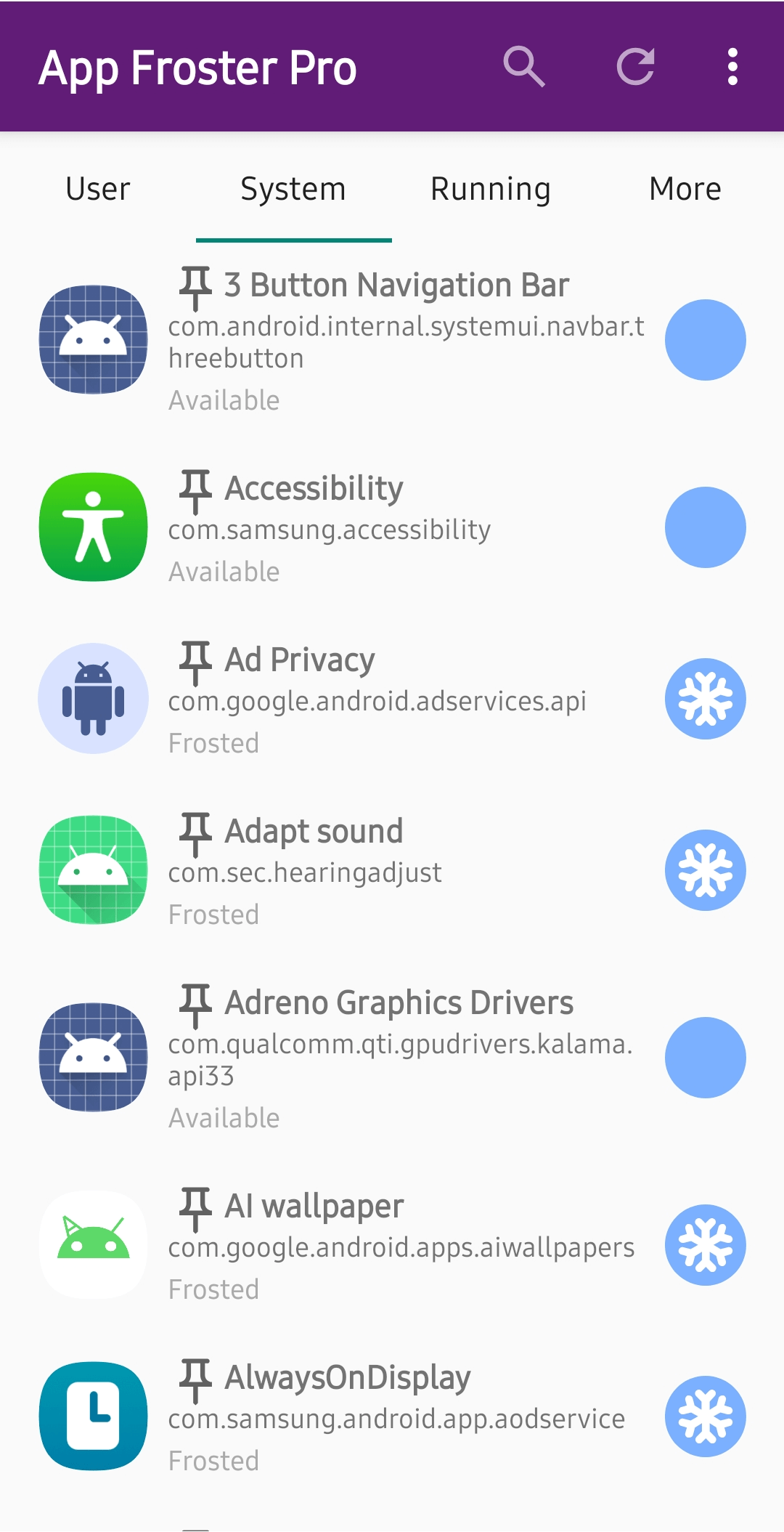 App Froster Screenshot 1